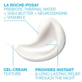 La Roche-Posay Toleriane Dermallergo Night Cream for Face, Intense Soothing Moisturizer with Vitamin E, Allergy Tested, for Sensitive Skin, Formerly Toleriane Ultra Night