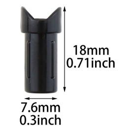 MEETOOT Crossbow Arrow Nocks 12pcs Black Plastic Crossbow Half Moon Arrow Nocks Tails 7.6mm Archery Arrows Shaft DIY