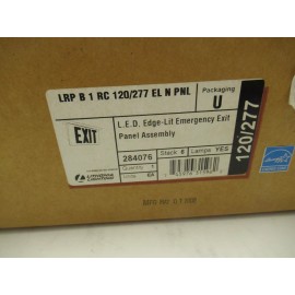 Lithonia Edge Lit LED Emergency Exit Sign LRP B 1 RC 120/240 EL N PNL RED Letter