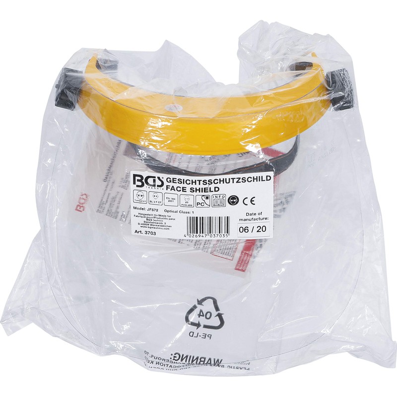 BGS 3703 | Face Shield | Transparent | According to
