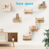MIUZMORE Wall-Mounted Cat Shelves for Large Cats – 9-Piece Pine