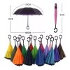 Jasu Pack De 10 Sombrillas Paraguas Reversibles Color Aleatorio