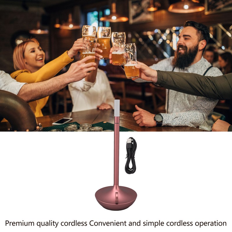 Cordless Table Lamp Innovative Candle Shape 3 Levels Brightness Dimmable