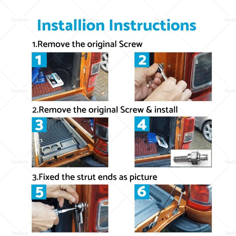 MAX COOL Tailgate Slow Down Strut Kit Lift Support Struts