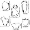 Easter Cookie Cutter Set, 6 Pieces Stainless Steel Cookie Cutter