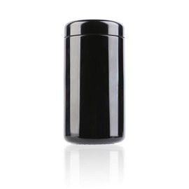 NUVOIS 1 Pack 500ml Black Airtight Wide Mouth Ultraviolet Glass Jar,Reusable 500g Food Glass Bottle for Craft, Wax, Cosmetics, Coffee,oil Storage