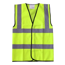 Equestrian CAUTION YOUNG HORSE Hi Viz Vis Vest Horse Riding Reflective Waistcoat Jacket Road Safety Visibility Yellow X-Large