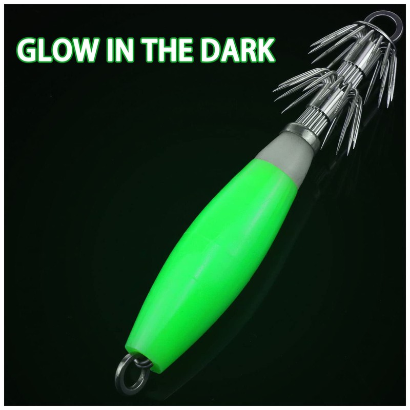 Haidong 2pcs Luminous Squid Clip Fluorescent Cuttlefish Clip The Octopus