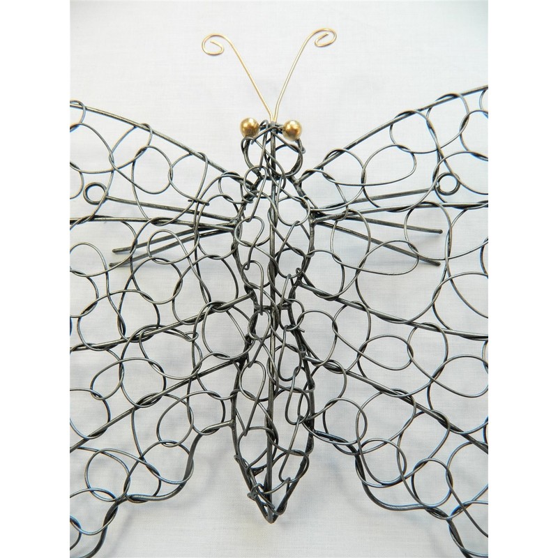 Thai Gifts Metal Wall Art Butterfly - Silver Wire Large