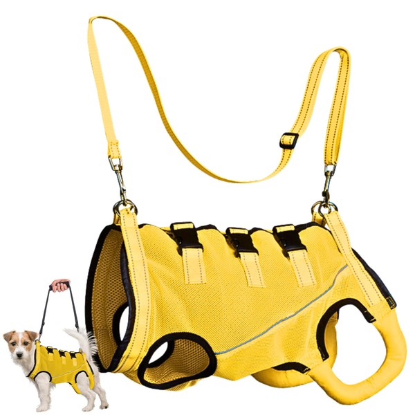 ozgram Mesh Harness, S, Yellow, Breathable, Support, Walks, Outings, Assistance,