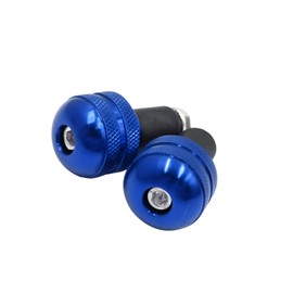 TUCKBOLD 2pcs 17mm Handlebar Dia Aluminum Alloy Motorcycle Grip End Cap Blue Automotive Parts