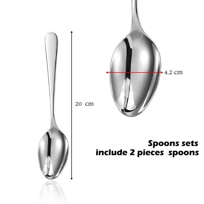 ATB Dinner Spoons, Food Grade Stainless Steel Spoons Silverware for