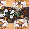 Grencian 50Pcs Fall Scarecrow Party Oval Paper Plates Thanksgiving Oval