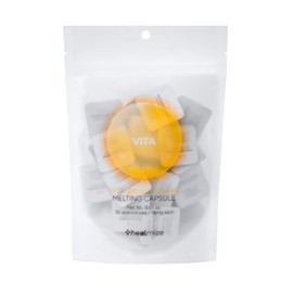 Healmize Vita Brightening Melting Capsule – Vitamin C for Bright and Radiant Skin | Korean Skin Care for Sensitive Skin | Booster for Brightening Serum, Toner & Moisturizer | 30 Capsules