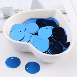 Pack of 240 Sequins, Craft Dressmaking, Large Sequins with Hole, Flat Round Sequins for Jewellery Making, DIY, Sewing, Craft, Wedding Decoration, 15 mm, Sequins, Blue and Pink