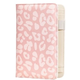 esseroo Server Book, Waitress Book, Server Books for Waitress/Waiter with Zipper Pocket Waitress Book Organizer Checkbook Leopard Pattern 8x5 Inch