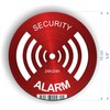10 x Aluminium Sign Stickers - Alarm - Deterrent for