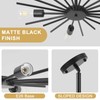 Karjearl Black Semi Flush Mount Ceiling Light, 27.5 Inch 5-Light