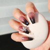Black see-through handmade nail tips - Oval / 블랙 시스루