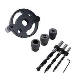 Woodworking Hole Punch Locator Set, 6/8/10 mm Self-Centering Dowel Jig Round Centering Woodworking Guide Puncher (Set B)