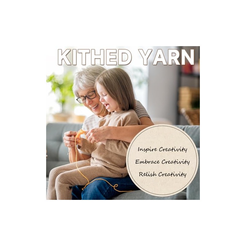 KITHED Cotton YarnÔºå10.5ozÔºå526yardÔºå3 Pack ÔºåSoft Yarn for Crocheting and Knitting