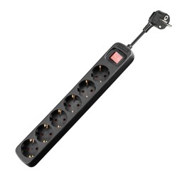 Goobay 51290 AC Power Strip with Switch, 1.5 m Cable Length, Black