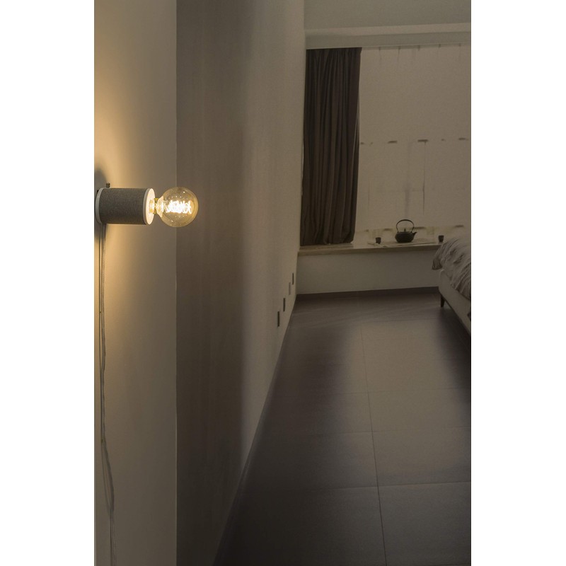 Enbrighten, Gray, Anywhere Lamp, 6 Ft Braided Cord, Flat Plug,