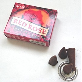 HEM Incense Red Rose Cones Set of 3