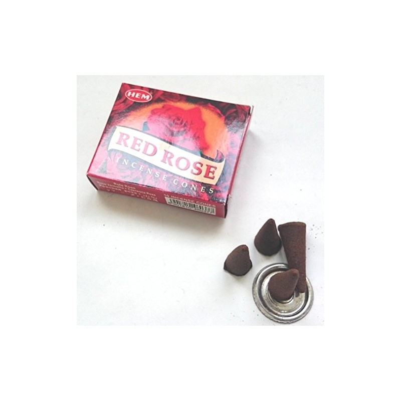 HEM Incense Red Rose Cones Set of 3