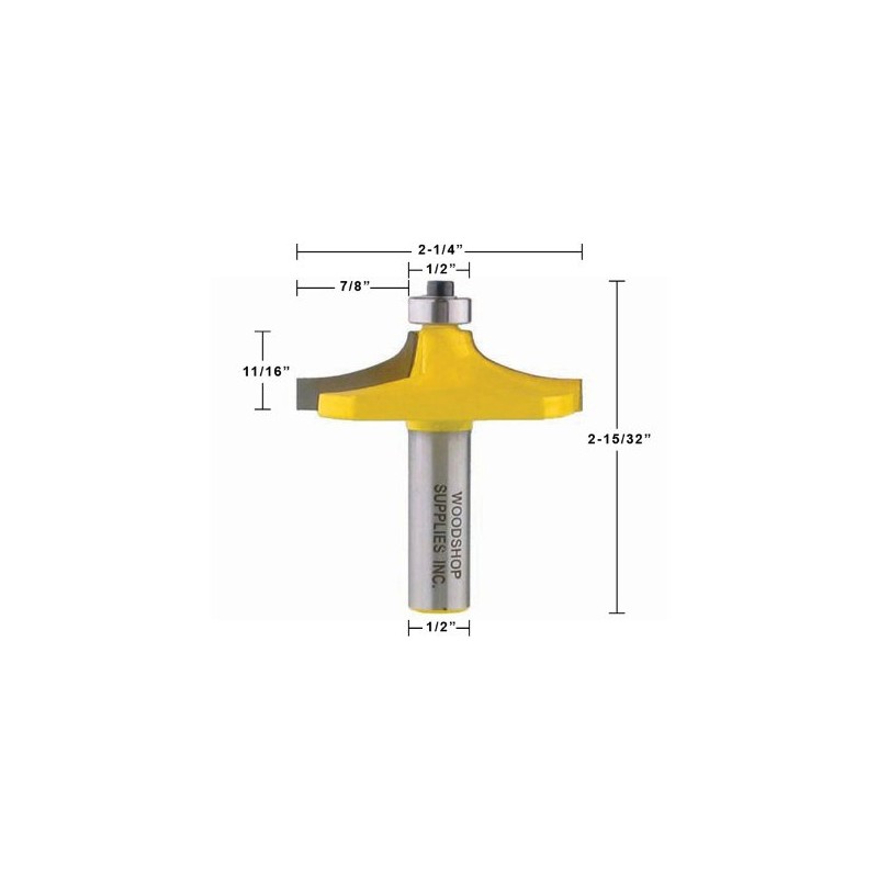 YONICO Table Edge Thumbnail and Handrail Router Bits 2-1/4-Inch Diameter