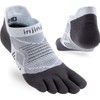 Injinji Run Original Weight No Show Socks Grey Shoe Size