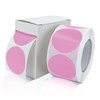Round Stickers Pink 25mm Circle Labels with Dispenser Box Color