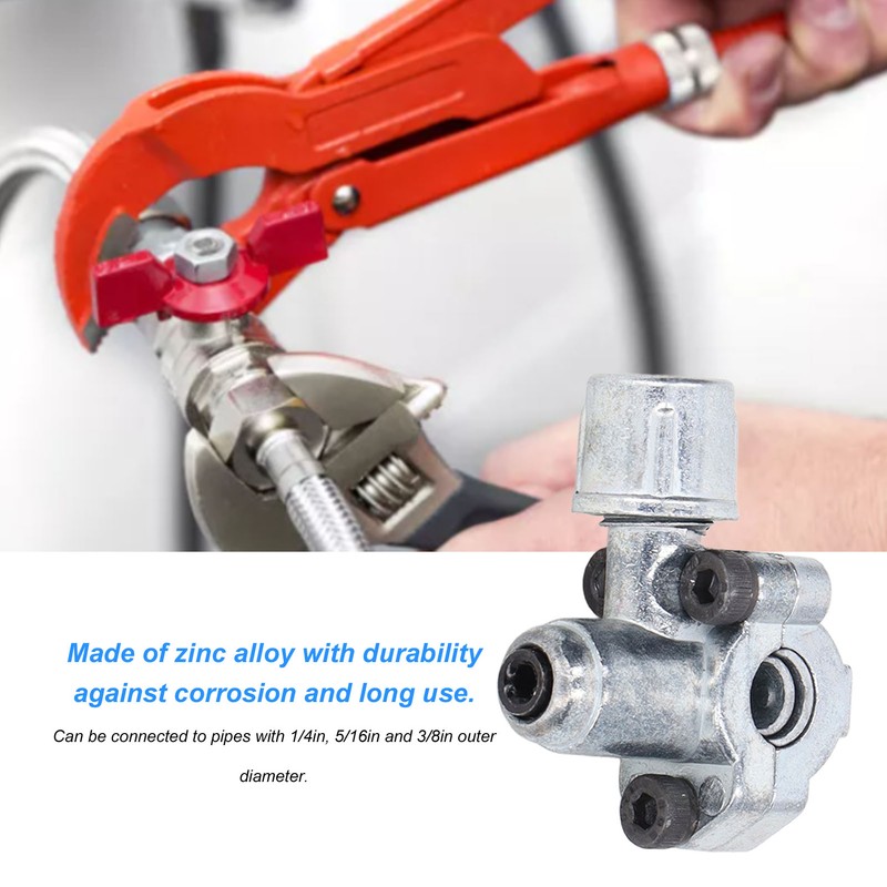 4Pcs Piercing Valve Zinc Alloy Line Tap Valves 3 in