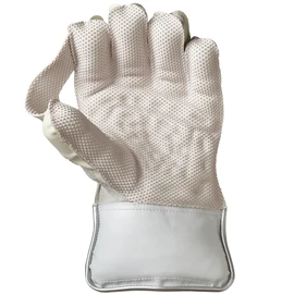 Gunn & Moore GM Cricket Wicket Keeper Keeping Gloves | 606 | PU Lining & Pimple Rubber Palm | PU Faux Leather Back of Hand | Adult | 1 Pair | White & Black with GM Logo