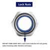 M6 x 1.0mm Nylon Insert Hex Lock Nuts 50Pcs 304