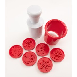 Mobi Cookie Factory - Juego de 6 sellos para galletas, diseño navideño