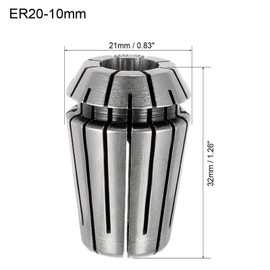 TOP-VIGOR ER20 10mm Spring Collet, High Precision Clamping Collet Chuck for CNC Engraving Machine & Milling Lathe Tool