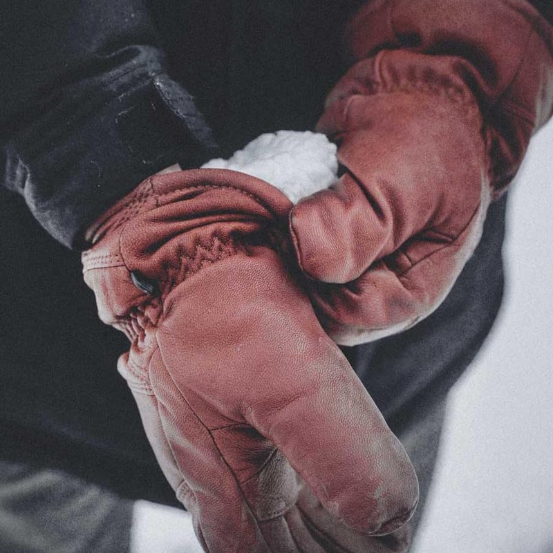 Watson Gloves Full-Grain Leather Winter Lined Ranch Gloves - Crazy