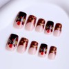 ONPRESS 24Pcs Thanksgiving Turkey Press on Nails Medium Square Fake