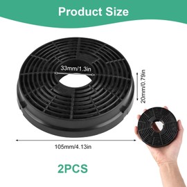 2 Pcs Carbon Filter for Lamona HJA2480 HJA2908 LAM2401 Cooker Hood Extractor Vent Fan Recirculating Carbon Charcoal Filters Replacement for Lamona Cooker Hood for kitchen Easy to Install
