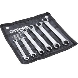 TECPO Brake Line Wrench 8-19 mm Ring Spanner Set Open Ring Spanner Set of 6