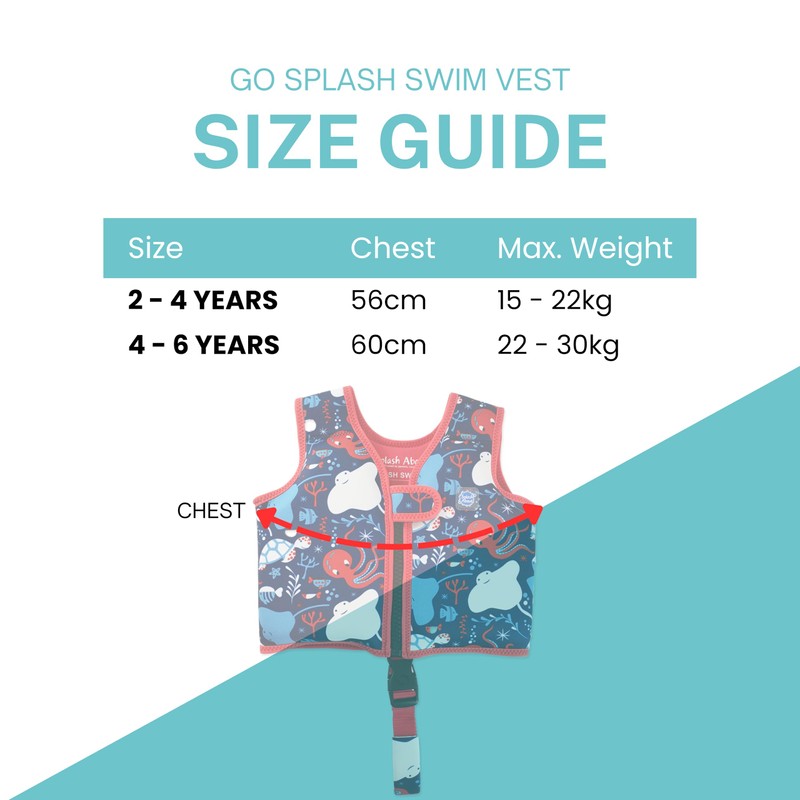 Splash About Go Splash Swim Vest, Under the Sea, 4-6