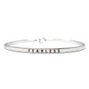 by you Inspirational Fearless Message Engraved Thin Cuff Bangle Hook