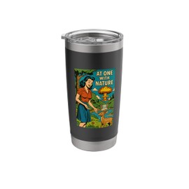 At One With Nature Retro Atomic Bomb Comic Art Stainless Steel Insulated Tumbler