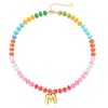 M Initial Necklaces for Women, Beaded Necklace Gifts for Women