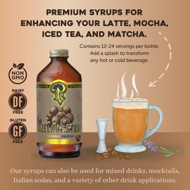 Portland Syrups Hazelnut Syrup – Flavoring for Coffee, Lattes, Cold Brew, Macchiatos, Cocktails, Desserts – Ideal for Drinks & Adding a Hazelnut Touch to Any Beverage – 12 oz, 24 servings (Pack of 1)