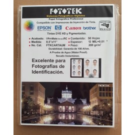 Papel Fotográfico Profesional Ultra Mate (baryta) Rc Carta Blanco Mate