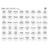 LALABEL 168 Refillable Container Labels, White or Clear, 48 Seasonings,