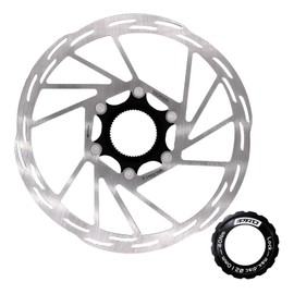 DJC Bike Center Lock Brake Rotor Disc 140mm 160mm 180mm 203mm MTB Road Bike Stainless Steel with Lockring (180mm)