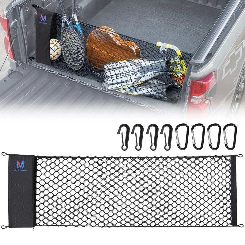 MICTUNING Elastic Truck Bed Cargo Net Storage Mesh Bag For